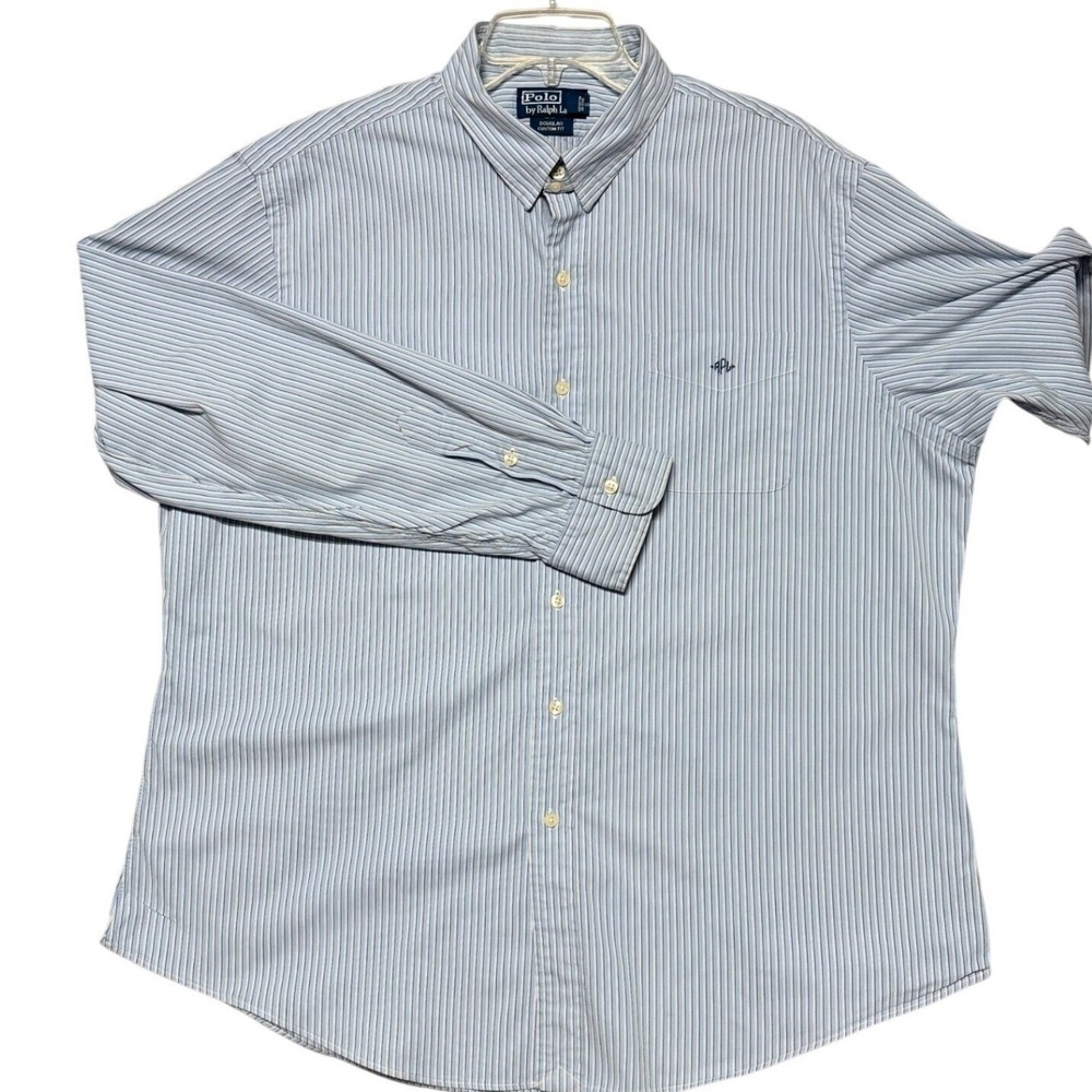 Polo Ralph Lauren Douglas Custom Fit‎ Striped Shirt Mens XXL